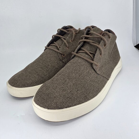 OluKai Nana Hele Mens Waterproof Chukka Boots Size 12 Brown Canvas main image 7